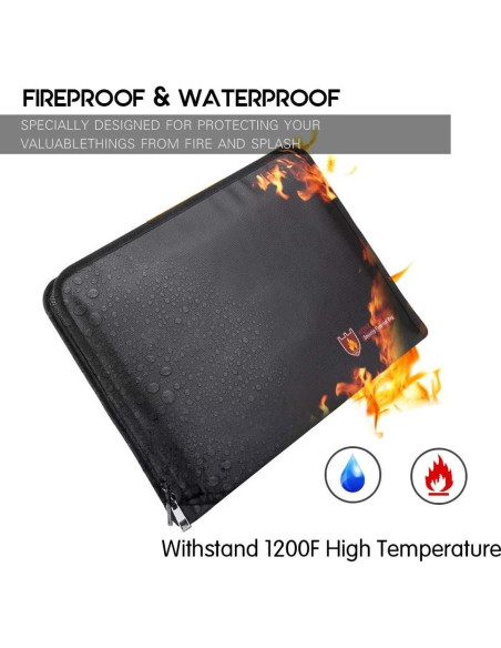 Bolsa de Documentos HSP-HSWITI A4 Resistente al Fuego y Agua Bolsa de Documentos HSP-HSWITI A4 Resistente al Fuego y Agua