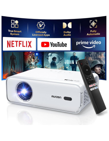 Proyector Inteligente Aurzen Eazze D1 1080P WiFi y Bluetooth