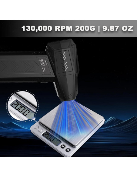 Soplador de Aire Eléctrico JVSCAM X11 - 130000 RPM, 3 Velocidades Soplador de Aire Eléctrico JVSCAM X11 - 130000 RPM, 3 Velocidades
