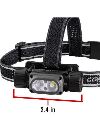 Linterna Frontal Coast WPH34R 2000 Lúmenes IP68 Recargable