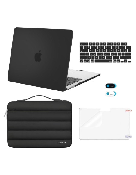 Funda Dura Mosiso para MacBook Air 13.6" M2 M3 M4 Negra Funda Dura Mosiso para MacBook Air 13.6" M2 M3 M4 Negra