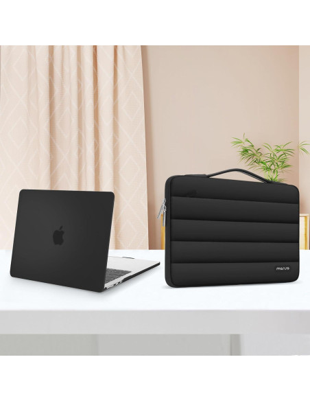 Funda Dura Mosiso para MacBook Air 13.6" M2 M3 M4 Negra Funda Dura Mosiso para MacBook Air 13.6" M2 M3 M4 Negra