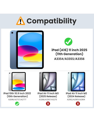 Funda MoKo para iPad 11" y 10.9" Generación 2025/2022 Azul