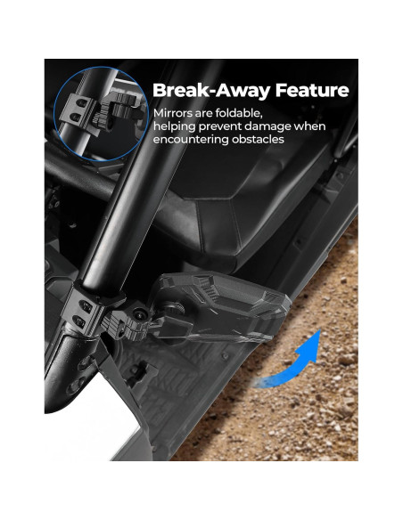 Espejos Laterales UTV KEMIMOTO Pro-Fit Ajustables 17x12 cm Espejos Laterales UTV KEMIMOTO Pro-Fit Ajustables 17x12 cm