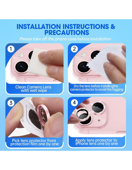Protector de Lente Xfilm para iPhone 15/15 Plus 9H Rosa Protector de Lente Xfilm para iPhone 15/15 Plus 9H Rosa