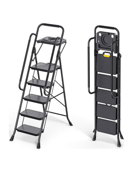Escalera Plegable KINGRACK 5 Peldaños Antideslizante Escalera Plegable KINGRACK 5 Peldaños Antideslizante