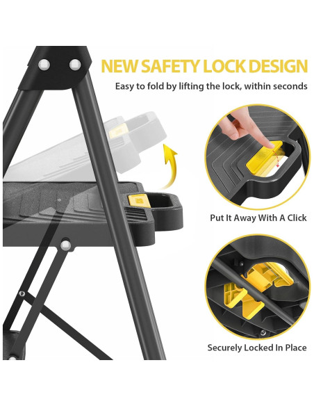 Escalera Plegable KINGRACK 5 Peldaños Antideslizante Escalera Plegable KINGRACK 5 Peldaños Antideslizante