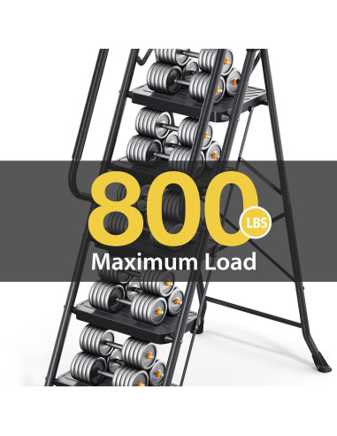 Escalera Plegable KINGRACK 5 Peldaños Antideslizante