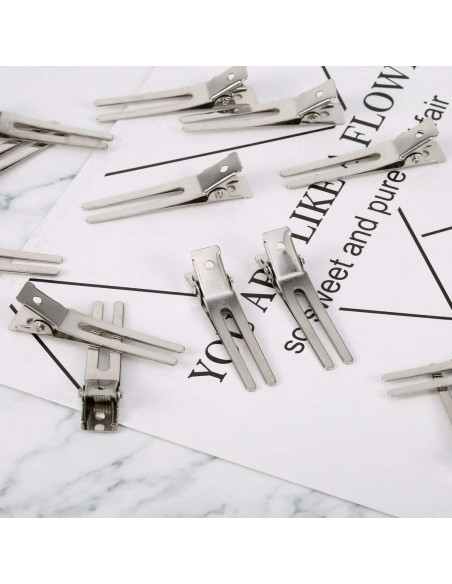 Clips de Doble Punta para Peluquería Twdrer - 100 Piezas 4.5cm Clips de Doble Punta para Peluquería Twdrer - 100 Piezas 4.5cm