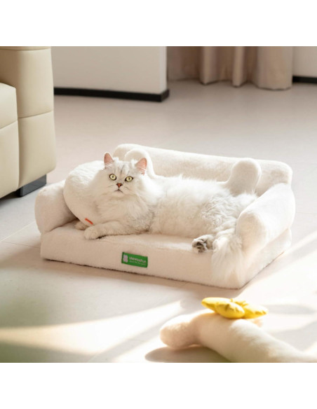 Cama ortopédica MEWOOFUN para gatos y perros medianos Beige Cama ortopédica MEWOOFUN para gatos y perros medianos Beige