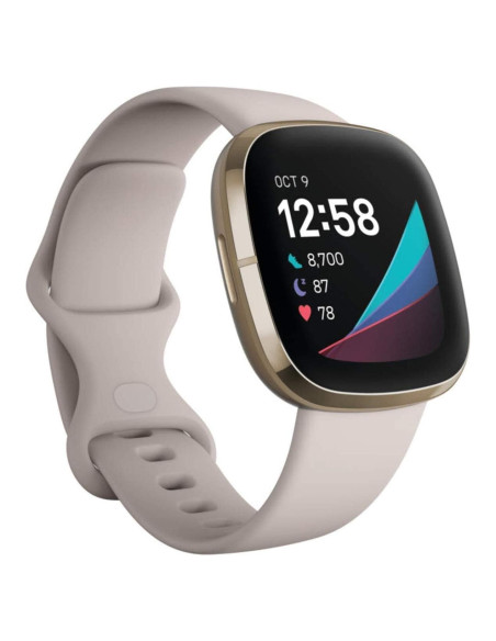 Fitbit Sense Reloj Inteligente Salud GPS ECG SpO2 Blanco/Dorado Fitbit Sense Reloj Inteligente Salud GPS ECG SpO2 Blanco/Dorado