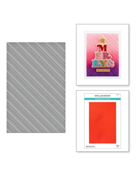 Carpeta de Embossing Rayas de Caramelo Spellbinders 14x22 cm Carpeta de Embossing Rayas de Caramelo Spellbinders 14x22 cm