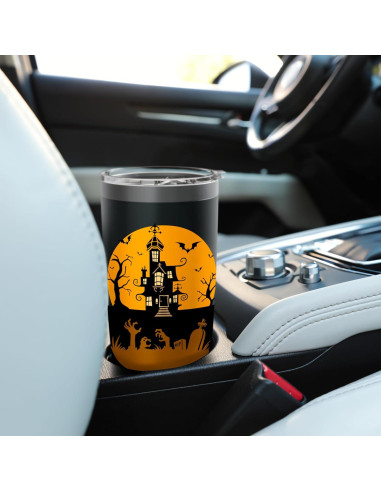 Taza de Acero Inoxidable Aislada Halloween 20 oz Negra
