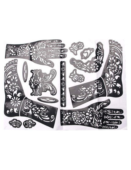 Kit de Tatuajes Temporales de Henna Negra BWESOO Unisex Kit de Tatuajes Temporales de Henna Negra BWESOO Unisex