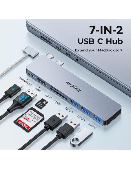 Adaptador USB C Hub HDMI RayCue para MacBook Pro/Air 4K Adaptador USB C Hub HDMI RayCue para MacBook Pro/Air 4K