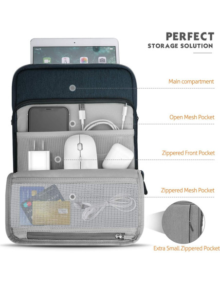 MoKo Funda para Tabletas 9-11" Indigo con Bolsillos MoKo Funda para Tabletas 9-11" Indigo con Bolsillos