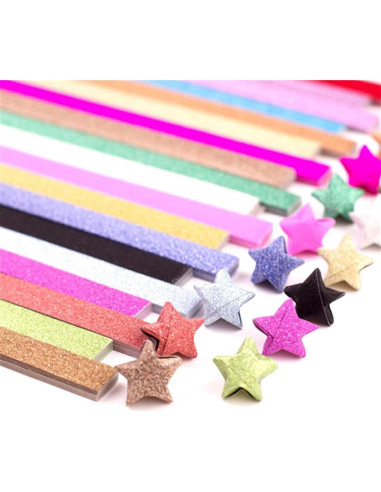 Papel para Origami Yeooyoor 360 Hojas 18 Colores Brillantes