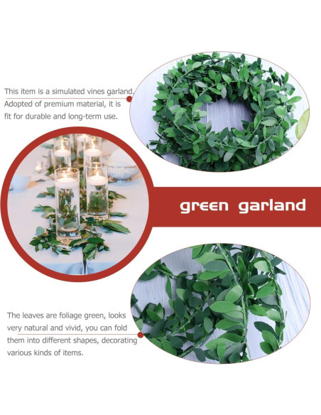 Guirnalda de Hiedra Artificial Sewroro 7.5m Verde Decorativa Guirnalda de Hiedra Artificial Sewroro 7.5m Verde Decorativa