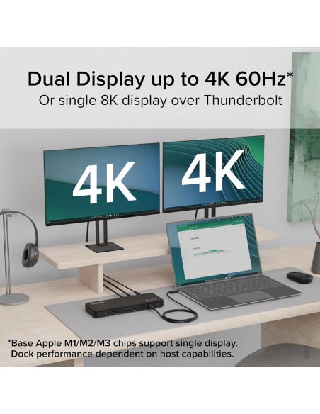 Dock Thunderbolt 4 Plugable TBT4-UD5 100W 2x4K HDMI Dock Thunderbolt 4 Plugable TBT4-UD5 100W 2x4K HDMI