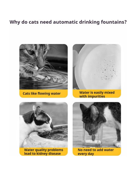 Fuente de Agua Cerámica para Gatos CHENGPIN 1.5L Automática Fuente de Agua Cerámica para Gatos CHENGPIN 1.5L Automática