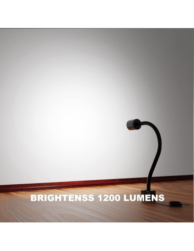 Luz LED Sisymos con base magnética y cuello flexible 1200 lúmenes