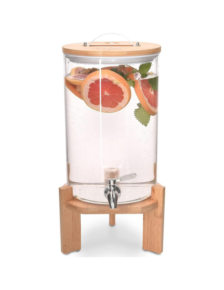 Dispensador de Bebidas Navaris 7L Vidrio con Grifo y Soporte Dispensador de Bebidas Navaris 7L Vidrio con Grifo y Soporte
