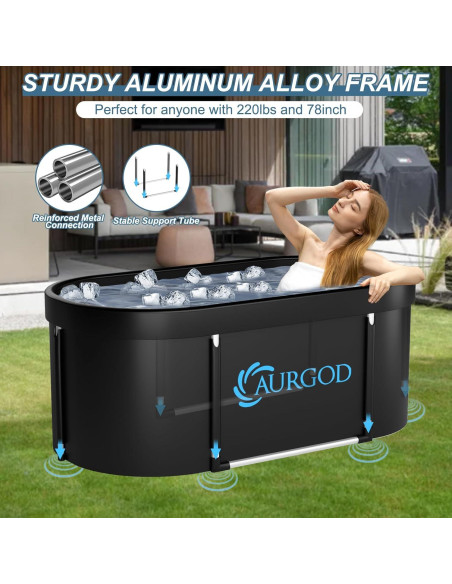 Bañera de Hielo Portátil AURGOD XL para Recuperación Bañera de Hielo Portátil AURGOD XL para Recuperación