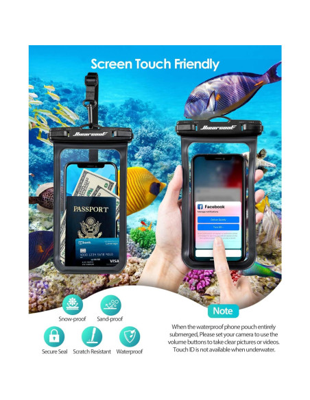 Funda Impermeable Hiearcool para iPhone 21 cm IPX8 2Pack Funda Impermeable Hiearcool para iPhone 21 cm IPX8 2Pack