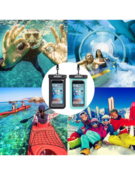 Funda Impermeable Hiearcool para iPhone 21 cm IPX8 2Pack Funda Impermeable Hiearcool para iPhone 21 cm IPX8 2Pack