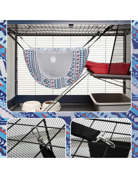 Hamaca para Gato Unittype 2 Piezas Doble Capa Boho Hamaca para Gato Unittype 2 Piezas Doble Capa Boho