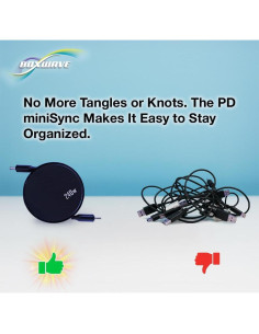 Cable BoxWave PD miniSync 240W Tipo-C Retráctil 7,62 cm 2