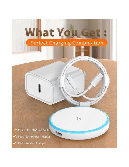Cargador Inalámbrico Magnético AIOXQNL 15W para iPhone y AirPods Cargador Inalámbrico Magnético AIOXQNL 15W para iPhone y AirPods