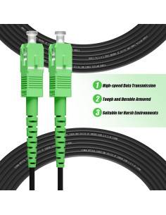 Cable de Fibra Óptica Fibergaga SC/APC 3M Exterior Blindado 2
