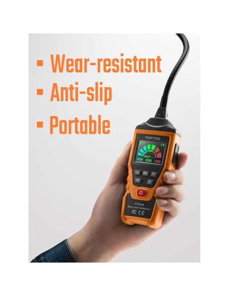 Detector de Gas Natural TOPTES PT520A con Sonda Flexible Detector de Gas Natural TOPTES PT520A con Sonda Flexible