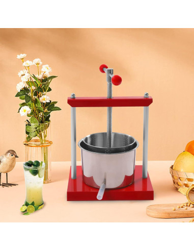 Prensa de Vino FFanhia 6L Acero Inoxidable Manual