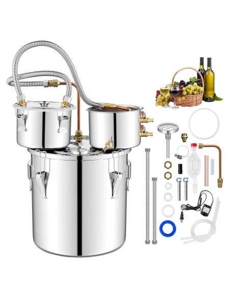 Destilador de Alcohol Giantex 5 Gal 3 Ollas Acero Inoxidable Destilador de Alcohol Giantex 5 Gal 3 Ollas Acero Inoxidable