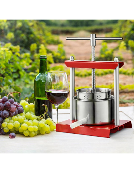 Prensa de Vino VEVOR 3.36L Acero Inoxidable Manual Prensa de Vino VEVOR 3.36L Acero Inoxidable Manual