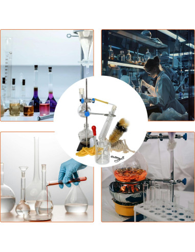 Destilador Casero 10 Piezas 100 ML Cristal de Laboratorio