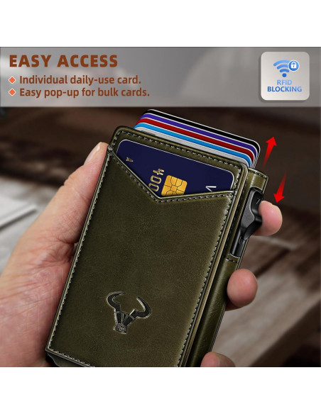 Billetera Bulliant Hombre Slim Cuero Magnético 9 Tarjetas Billetera Bulliant Hombre Slim Cuero Magnético 9 Tarjetas
