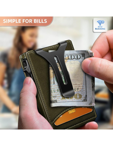 Billetera Bulliant Hombre Slim Cuero Magnético 9 Tarjetas Billetera Bulliant Hombre Slim Cuero Magnético 9 Tarjetas