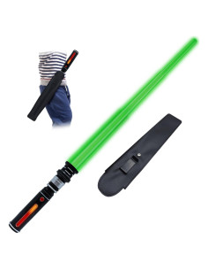 Sable Iluminado Verde para Niños con Sonido FX y Clip