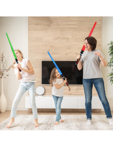 Sable Iluminado Verde para Niños con Sonido FX y Clip