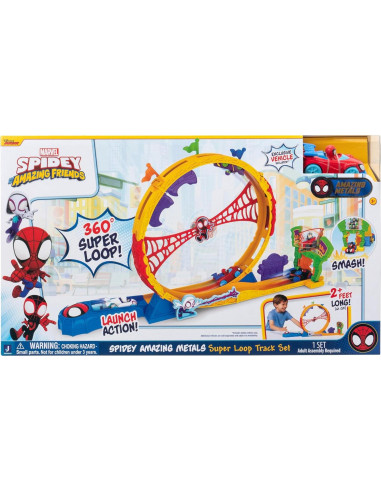 Set de Pista Super Loop MARVEL Spidey 71 cm con Lanzador