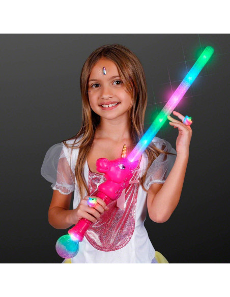 Espada Sable Unicornio Rosa LED 72 cm para Niñas Espada Sable Unicornio Rosa LED 72 cm para Niñas
