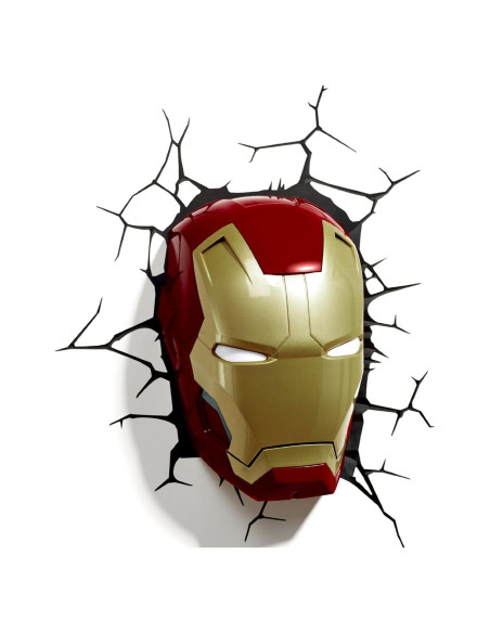Luz Decorativa 3D Iron Man Marvel 16.5x13.9 cm Luz Decorativa 3D Iron Man Marvel 16.5x13.9 cm