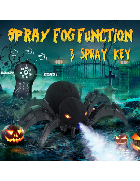 Araña Control Remoto DEERC con Spray y Luces LED Araña Control Remoto DEERC con Spray y Luces LED