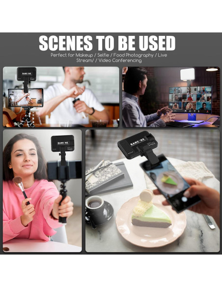 Luz Selfie BANSINE LED Recargable USB 660 Lux 97+ CRI Luz Selfie BANSINE LED Recargable USB 660 Lux 97+ CRI