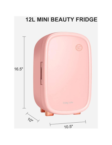 Refrigerador de Belleza JSTPRO 12L Rosa Compacto 10C