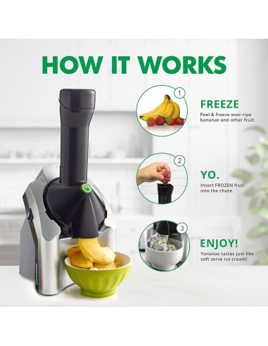 Yonanas Máquina de Helado Suave 0.5L Vegana Plata