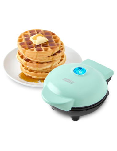Mini Waffle Maker DASH Aqua 10,16 cm Antiadherente